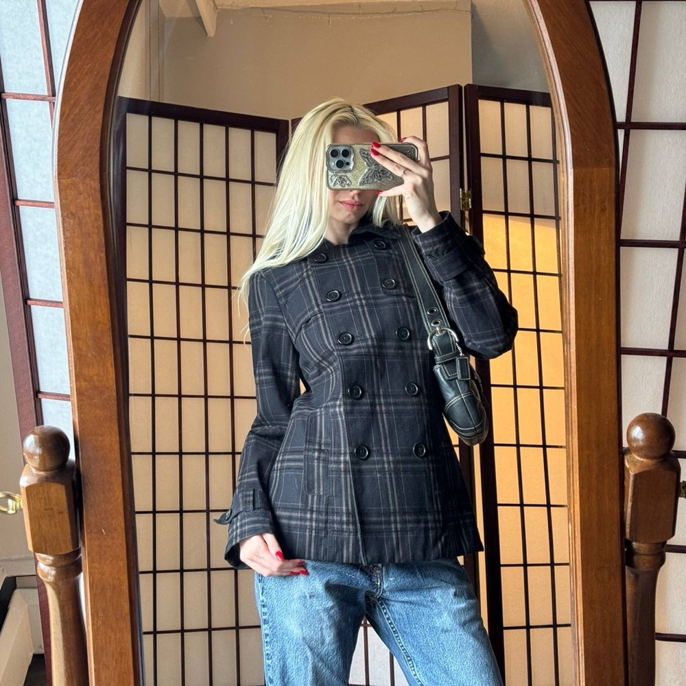 Jacob Women's Black Double-Breasted Pea Coat
